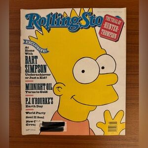 ‘90s Nostalgia Delivered!! Vintage 6/28/90 Rolling Stone Mag—Bart Simpson Cover